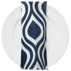 Groovy Print (Lamour) Table Napkin in Navy