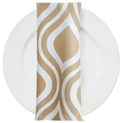 Groovy Print (Lamour) Table Napkin in Taupe
