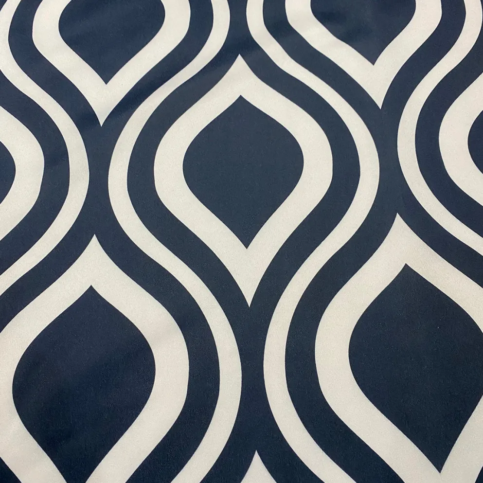 Groovy Print (Lamour) Table Runner in Navy