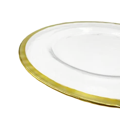 Halo - Glass Charger Plate in Gold (Item # 0212)