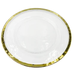 Halo - Glass Charger Plate in Gold (Item # 0212)