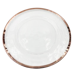 Halo - Glass Charger Plate in Rose Gold (Item # 0212)