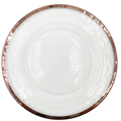 Halo - Glass Charger Plate in Rose Gold (Item # 0212)