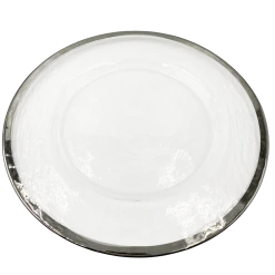 Halo - Glass Charger Plate in Silver (Item # 0212)