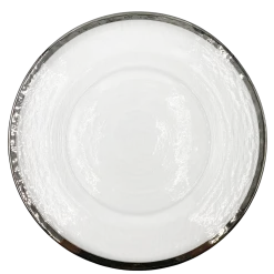 Halo - Glass Charger Plate in Silver (Item # 0212)