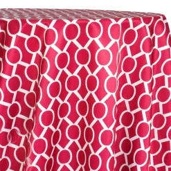 Halo Print (Lamour) Table Linen in Fuchsia