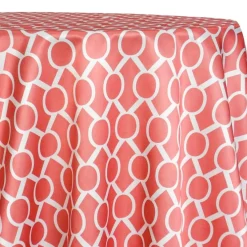 Halo Print (Lamour) Table Linen in Coral