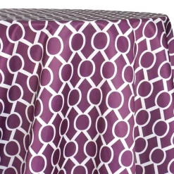 Halo Print (Lamour) Table Linen in Plum