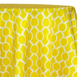 Halo Print (Lamour) Table Linen in Yellow