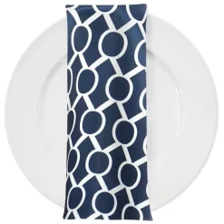 Halo Print (Lamour) Table Napkin in Navy