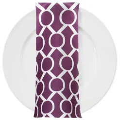 Halo Print (Lamour) Table Napkin in Plum