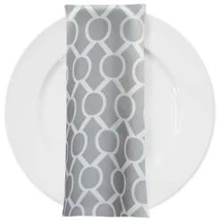 Halo Print (Lamour) Table Napkin in Silver