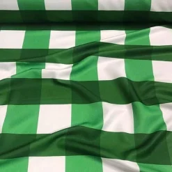 Hampton Checker (Poly Print) Table Linen in Green
