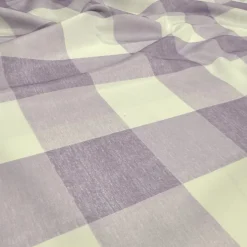 Hampton Checker (Poly Print) Table Linen in Lilac