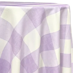 Hampton Checker (Poly Print) Table Linen in Lilac