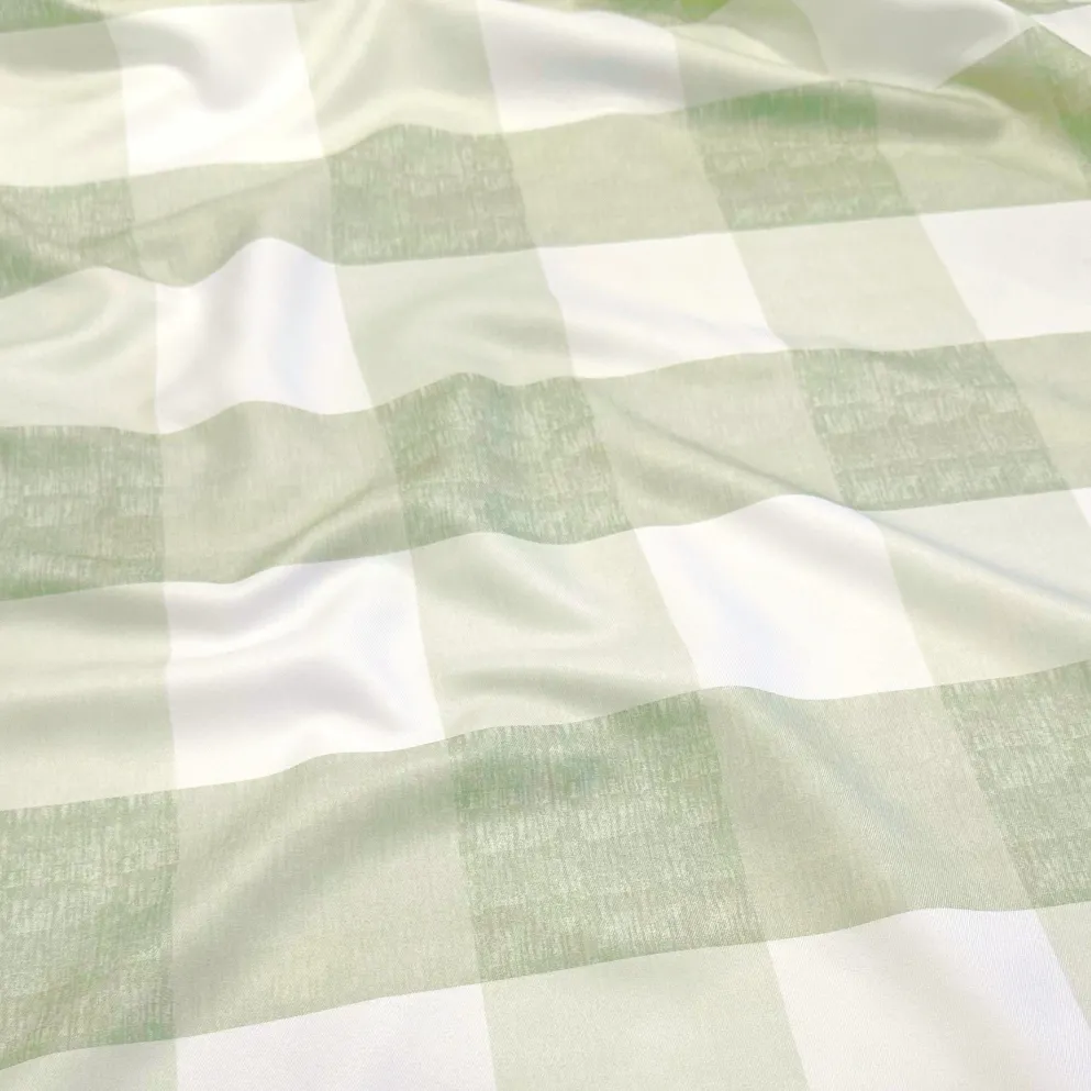 Hampton Checker (Poly Print) Table Runner in Sage