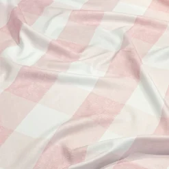 Hampton Checker (Poly Print) Table Runner in Dusty Rose