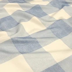 Hampton Checker (Poly Print) Table Runner in Lt Blue
