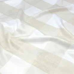 Hampton Checker (Poly Print) Table Linen in Taupe