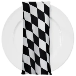 Harlequin Print (Lamour) Table Napkin in Black