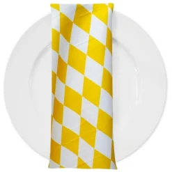Harlequin Print (Lamour) Table Napkin in Yellow