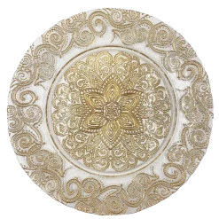 Henna - Glass Charger Plate in Gold (Item # 0294)