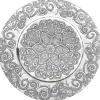 Henna - Glass Charger Plate in Silver (Item # 0294)