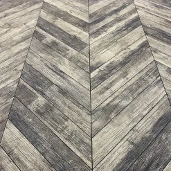 Herringbone (Poly Print) Table Runner in Grey