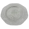 Hexagon - Glass Charger Plate in Silver (Item # 0248)