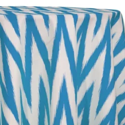 Horizon (Poly Print) Table Linen in Turquoise