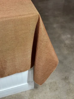 Imitation Burlap Table Linen in Honey