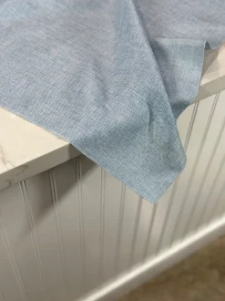 Imitation Burlap Table Linen in LT Blue