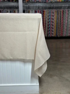 Imitation Burlap Table Linen in Sand