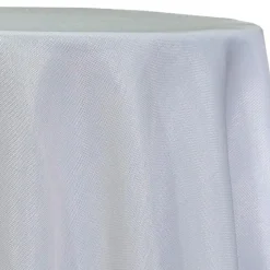 Imitation Burlap Table Linen in White