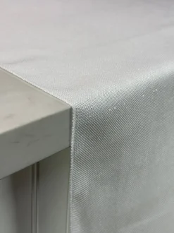 Imitation Burlap Table Linen in White
