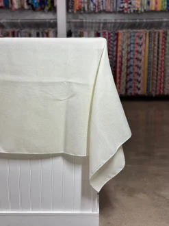 Imitation Burlap Table Linen in Ivory