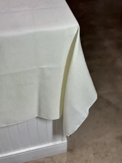 Imitation Burlap Table Linen in Ivory