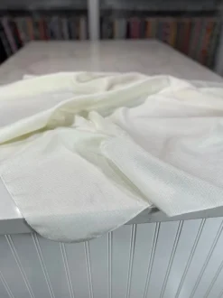 Imitation Burlap Table Linen in Ivory