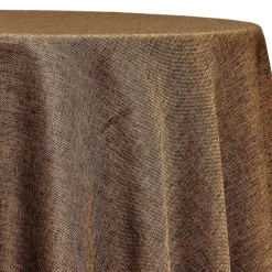 Imitation Burlap Table Linen in Coffee