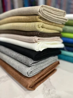 Imitation Burlap Table Linen in Teal