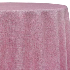 Imitation Burlap Table Linen in Pink