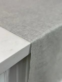 Imitation Burlap Table Linen in Silver