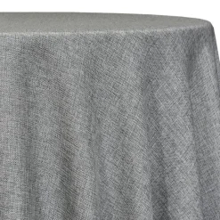 Imitation Burlap Table Linen in Charcoal
