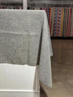 Imitation Burlap Table Linen in Charcoal