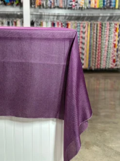 Imitation Burlap Table Linen in Plum