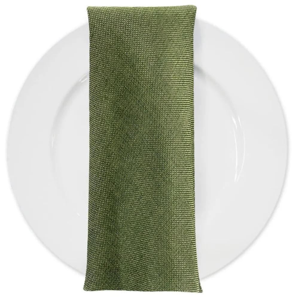 Imitation Burlap Table Napkin in Willow Green