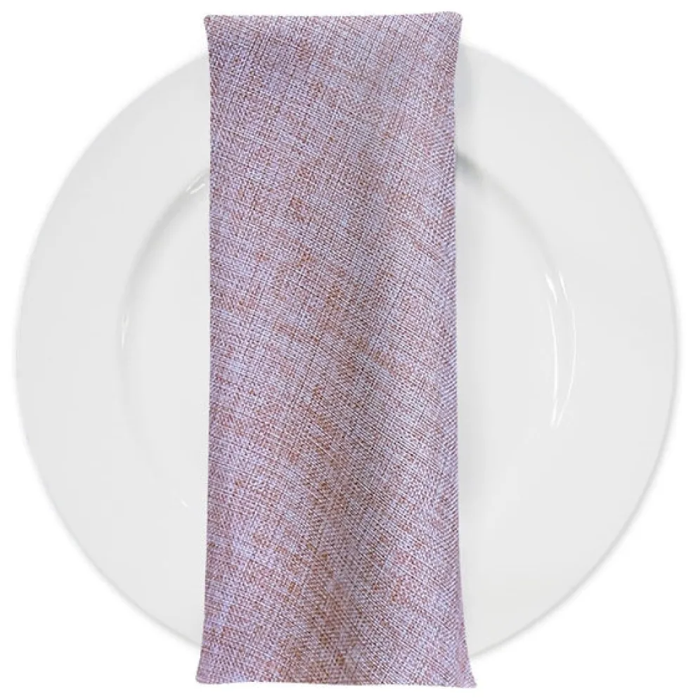 Imitation Burlap Table Napkin in Blush