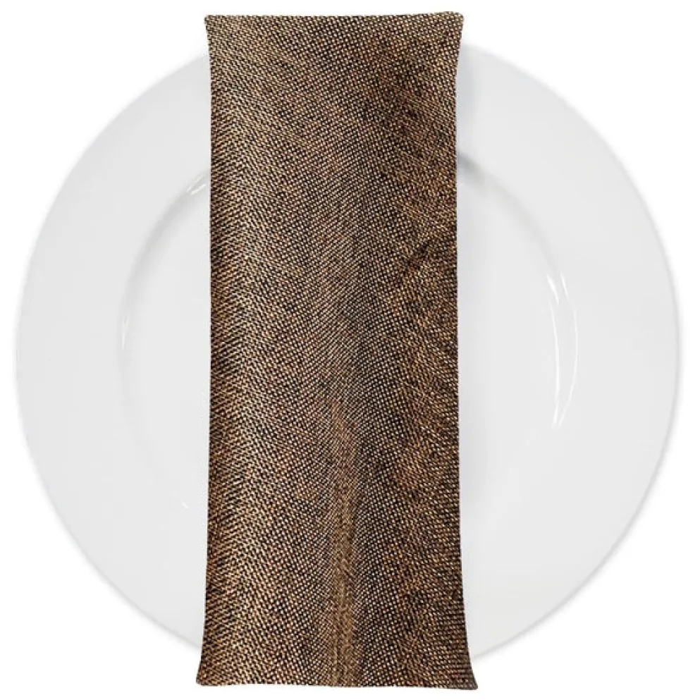 Imitation Burlap Table Napkin in Coffee