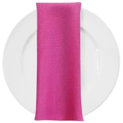 Imitation Burlap Table Napkin in Hot Pink