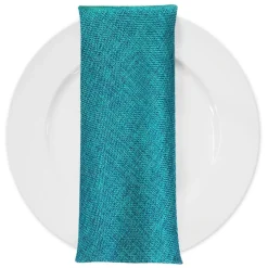 Imitation Burlap Table Napkin in Teal